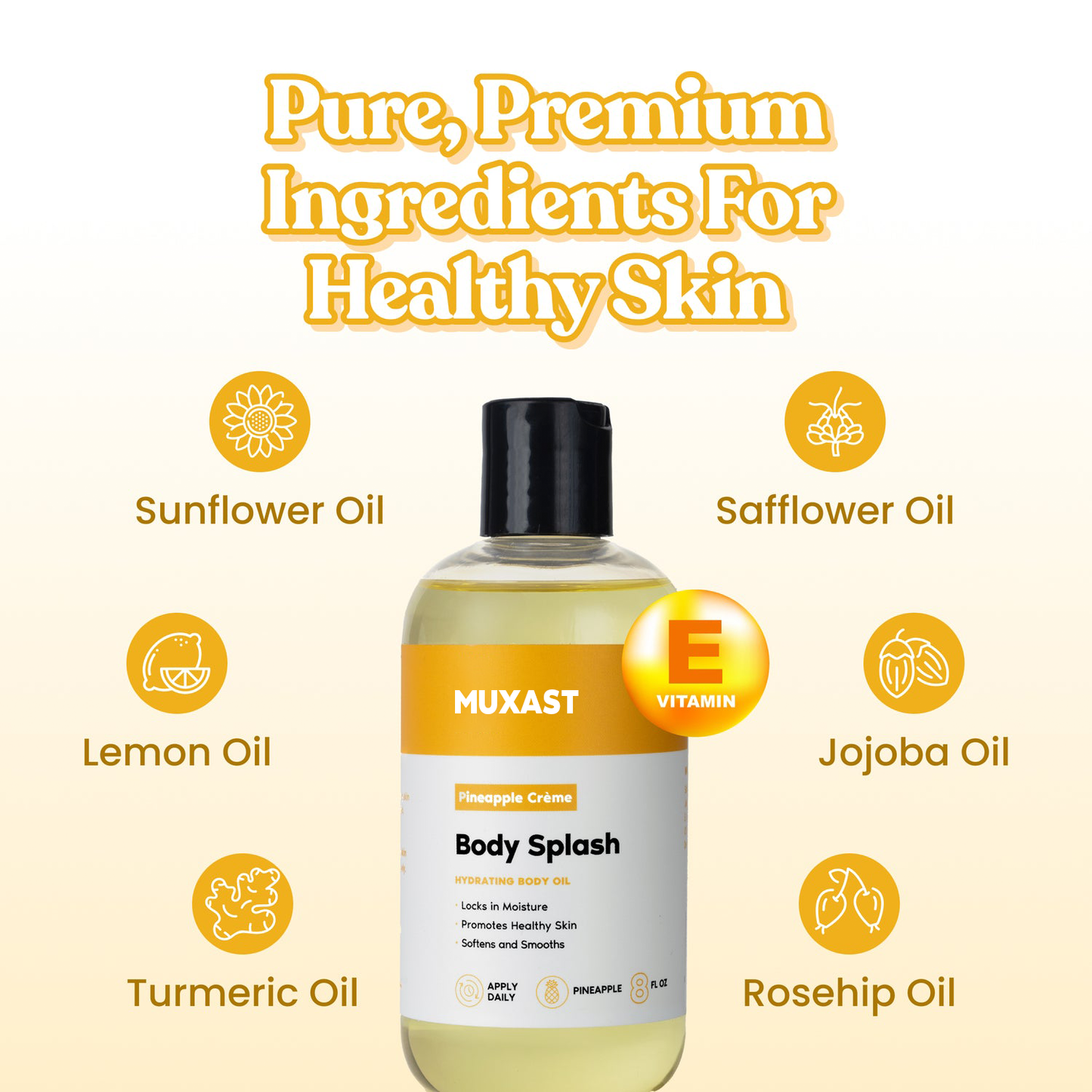 Body Splash - Skin Smoothing Body Oil (Pineapple Creme)