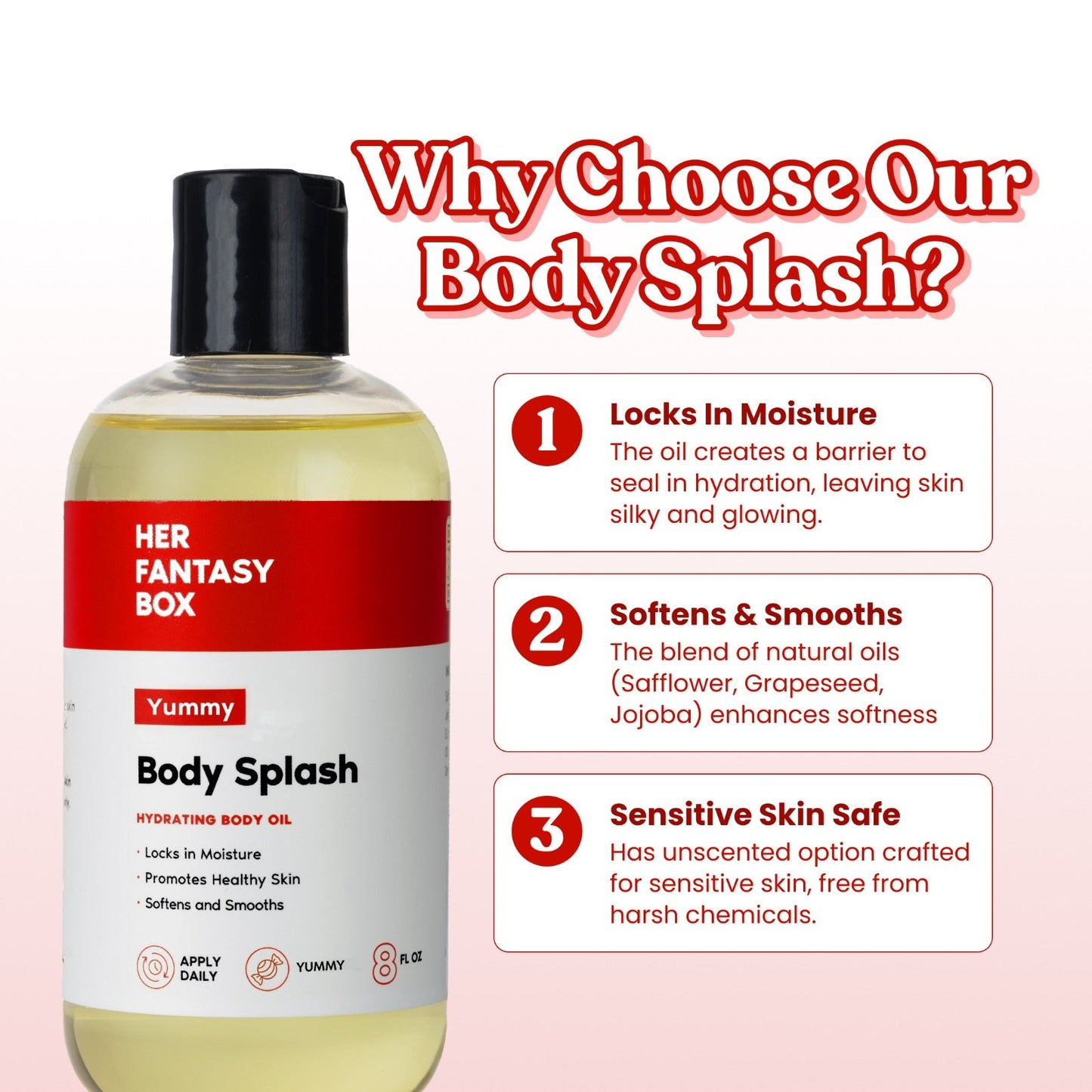Body Splash - Skin Smoothing Body Oil (Yummy)